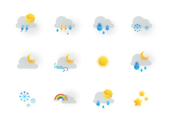 set of weather icons