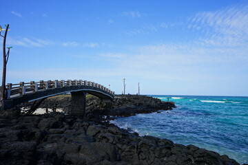 seascape with bridge