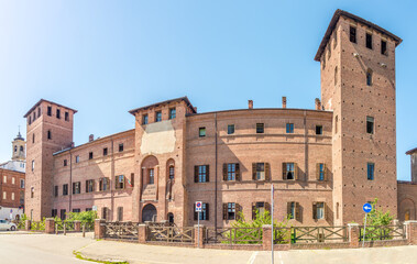 View at the Building of Justice palace in the streets of Vercelli - Italy - 519512896
