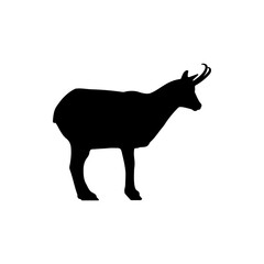 Chamois Silhouette Vector Isolated For The Best Chamois Icon Illustration