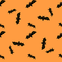 Fototapeta na wymiar Halloween poster. Vector illustration of bats for printing on textiles, a blank for a designer, a poster