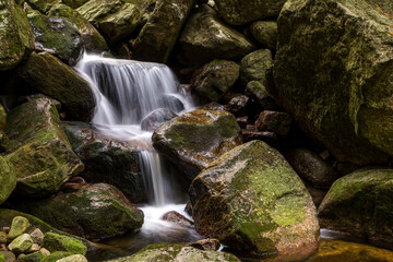 waterfall on the black stream in Hejnice