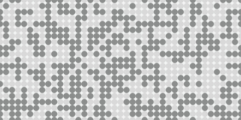 White and grey circles geometric seamless pattern