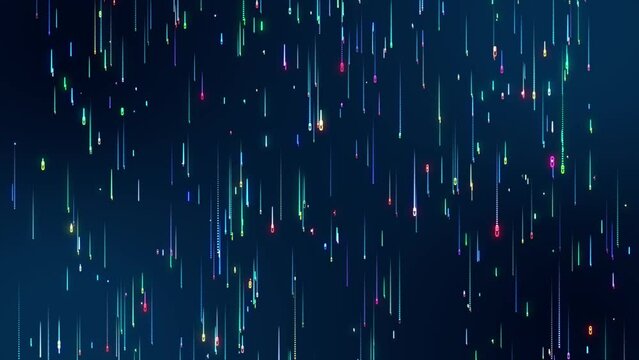 Binary Data Stream Rolling Background.