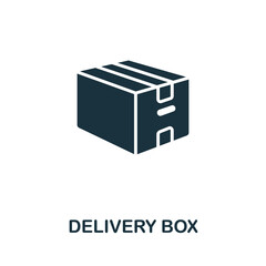 Delivery Box icon. Monochrome simple line Shipping icon for templates, web design and infographics