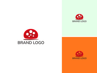 ILLUSTRATION ABSTRACT MUSHROOM LOGO DESIGN VECTOR