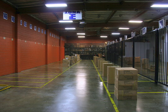 Empty Clean Modern Shipping Warehouse