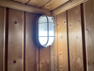 light bulb in sauna