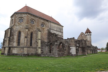 Fototapeta na wymiar Carta Abbey - fortress historical landmark in Transylvania, Romania
