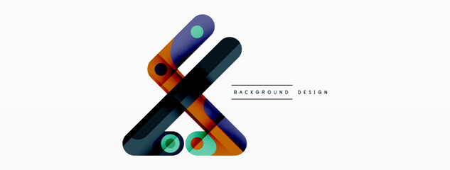 Lines geometric creative abstract background. Bright color line composition for wallpaper, banner, background or landing