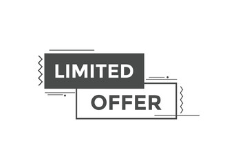 Limited offer Colorful label sign template. Limited offer symbol web banner
