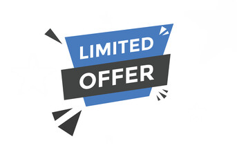 Limited offer news button. Limited offer speech bubble
