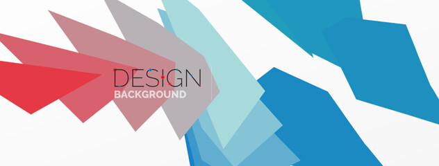 Background, creative geometric shapes composition with gradient effect. Wallpaper for concept of AI technology, blockchain, communication, 5G, science, business and technology