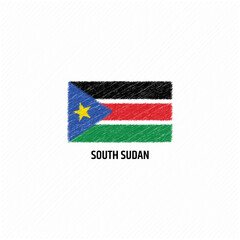 South Sudan flag template vector flat illustration