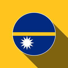 Country Nauru. Nauru flag. Vector illustration.