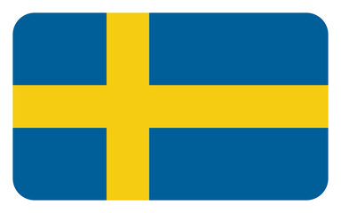 Flag of Sweden. Swedish national symbol in official colors. Template icon. Abstract vector background