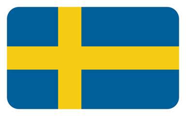 Fototapeta premium Flag of Sweden. Swedish national symbol in official colors. Template icon. Abstract vector background