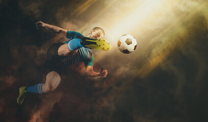Soccer player in action