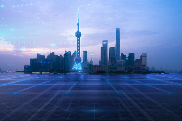 Shanghai Global Financial Network Coverage Concept