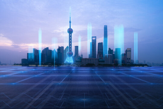 Shanghai Global Financial Network Coverage Concept