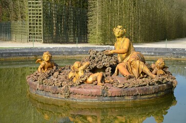 Paris, France 03.26.2017: Gardens of The Palace of Versailles