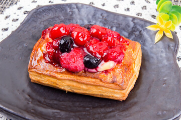 Tasty Dessert Fruit Tart Bread