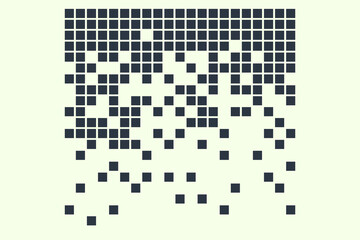 Pixel mosaic. Pixel decay illustration. Falling pixels. Abstract background.