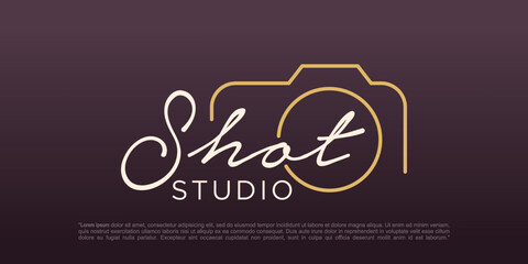 studio photography logo design vector template