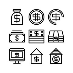 dollar icon or logo isolated sign symbol vector illustration - high quality black style vector icons
