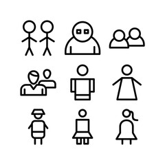 people icon or logo isolated sign symbol vector illustration - high quality black style vector icons
