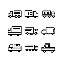 truck icon or logo isolated sign symbol vector illustration - high quality black style vector icons
