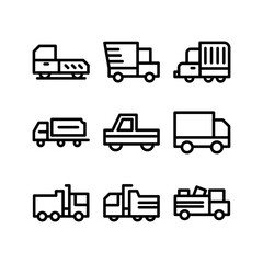 truck icon or logo isolated sign symbol vector illustration - high quality black style vector icons
