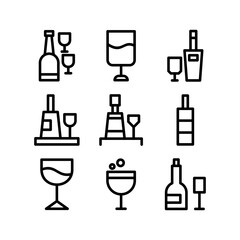 wine icon or logo isolated sign symbol vector illustration - high quality black style vector icons
