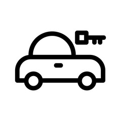 car lock icon or logo isolated sign symbol vector illustration - high quality black style vector icons
