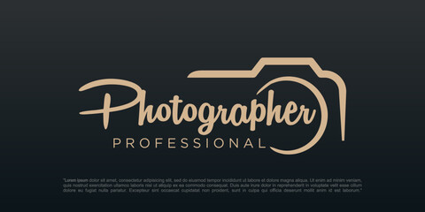 creative photography logo design vector template