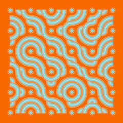 Color truchet tiling connections illustration