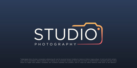 studio photography logo icon vector template