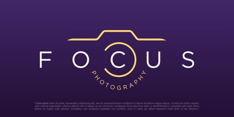focus photography logo design vector inspiration