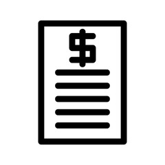 Obraz premium invoice icon or logo isolated sign symbol vector illustration - high quality black style vector icons 