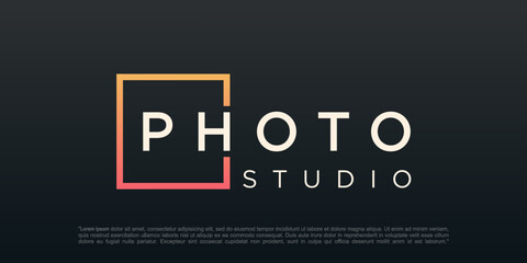 photo logo design vector template
