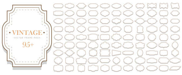 vector frame, vintage frame pack