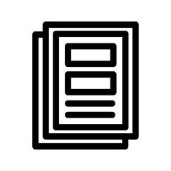 Fototapeta premium newspaper icon or logo isolated sign symbol vector illustration - high quality black style vector icons 