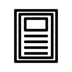 newspaper icon or logo isolated sign symbol vector illustration - high quality black style vector icons
