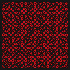 Color truchet tiling connections illustration