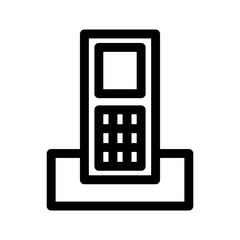 telephone icon or logo isolated sign symbol vector illustration - high quality black style vector icons
