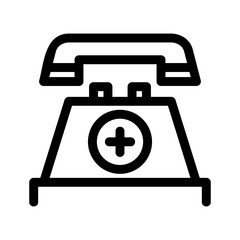 telephone icon or logo isolated sign symbol vector illustration - high quality black style vector icons
