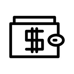 Obraz premium wallet icon or logo isolated sign symbol vector illustration - high quality black style vector icons 