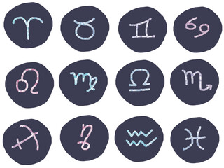 12星座アイコン文字無し白バック