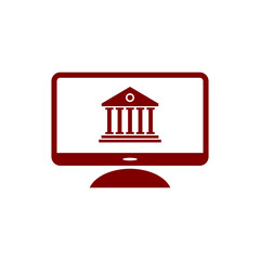 Internet banking icon isolated on white background