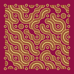 Fototapeta premium Color truchet tiling connections illustration